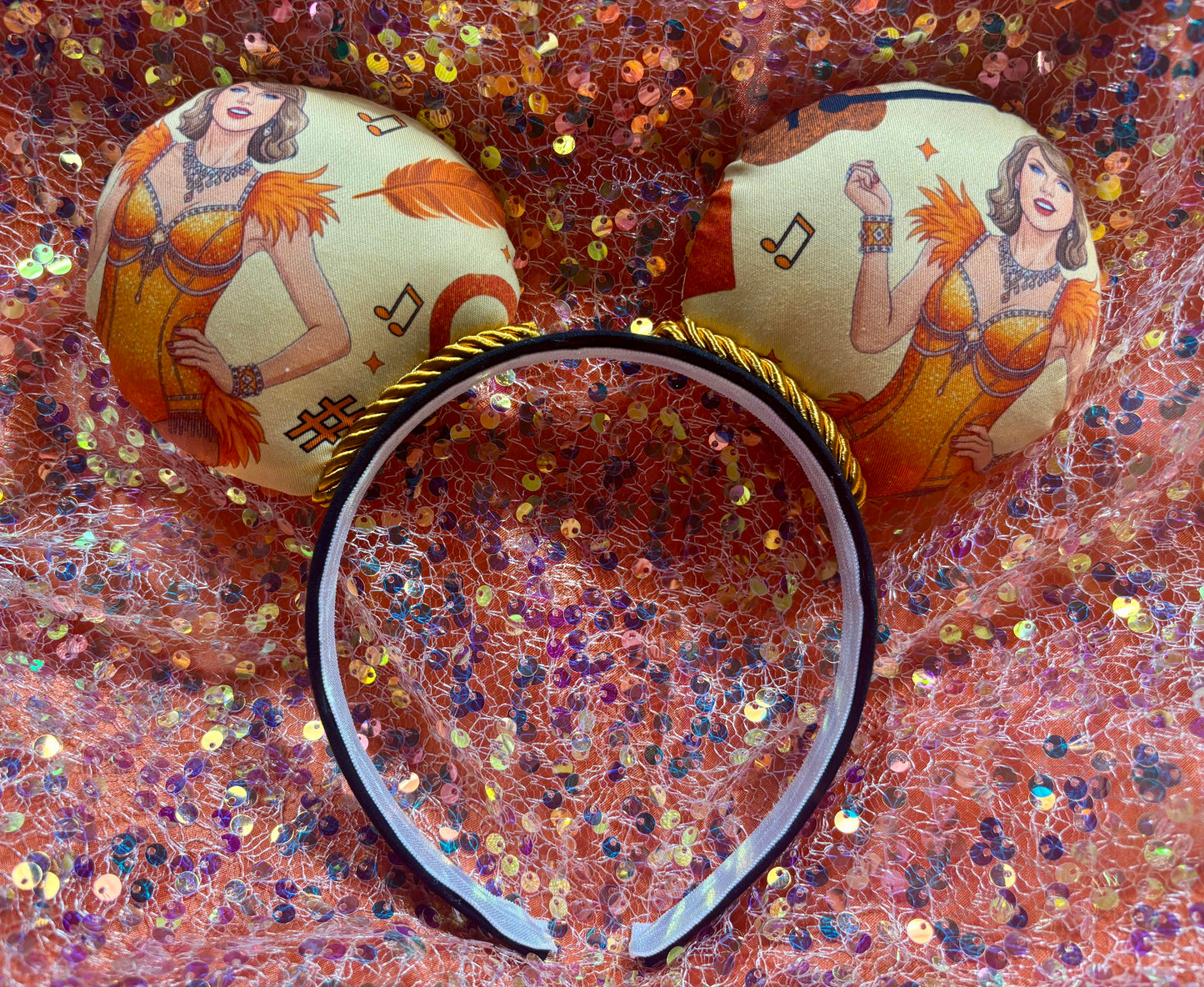 Ophelia Mouse Ears | LOAS Inspired Orange & Mint Satin Bow Theme Park Headband