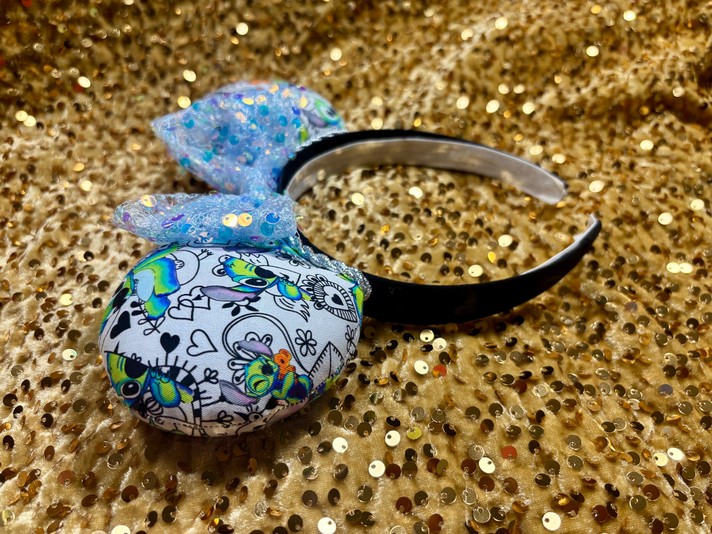Neon Stitch Mouse Ears – Handmade Disney-Inspired Headband