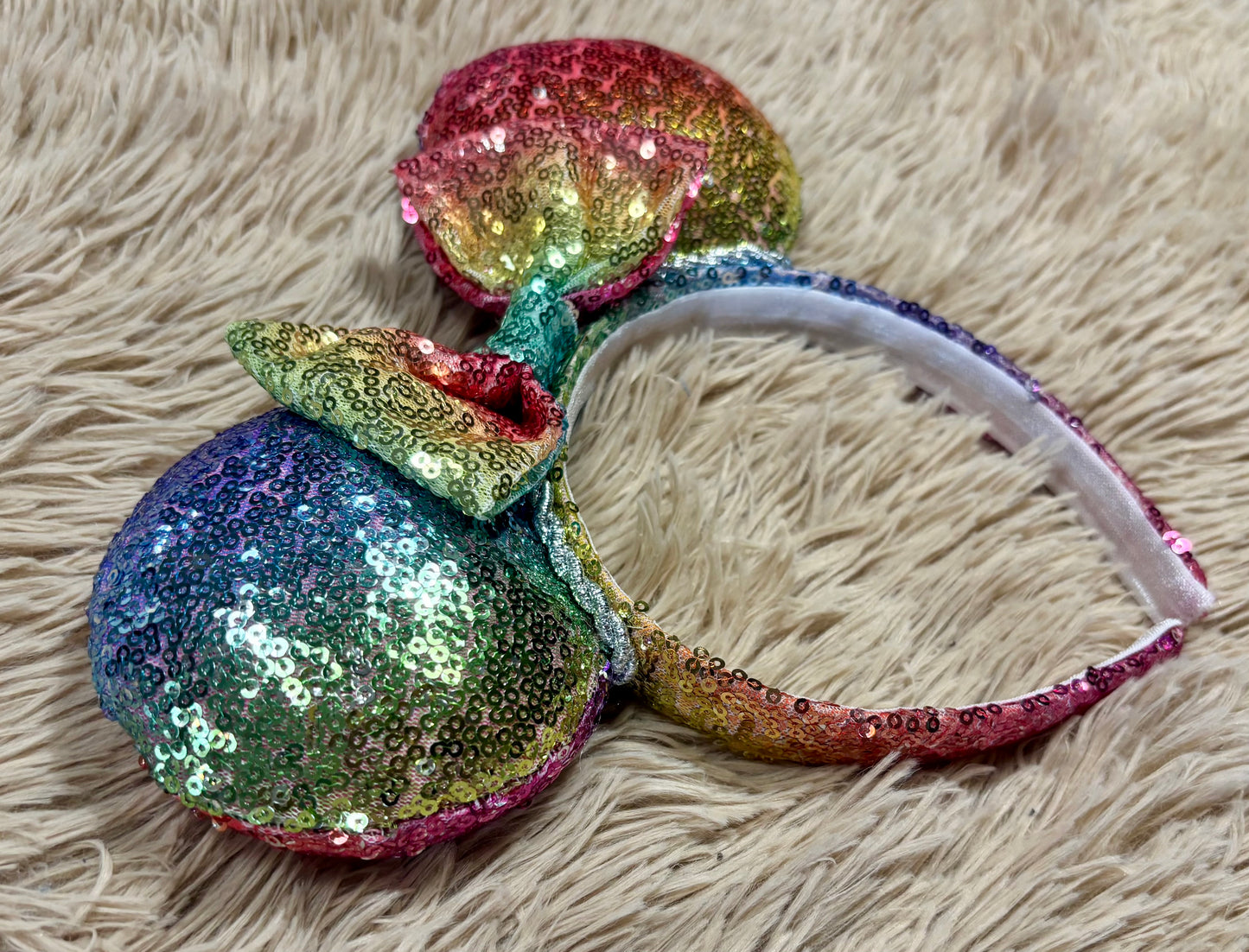 Rainbow Sequin Ears