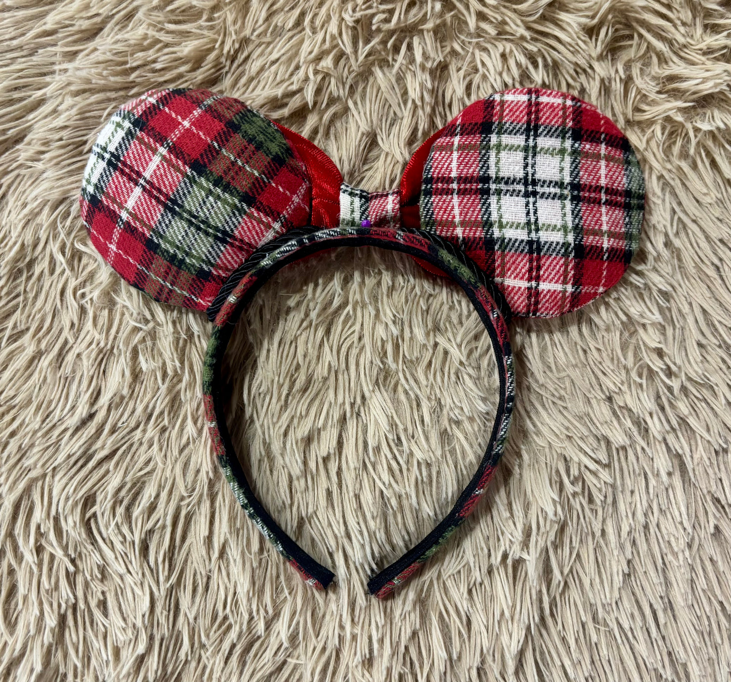 Wrapped in Red Plaid Ears