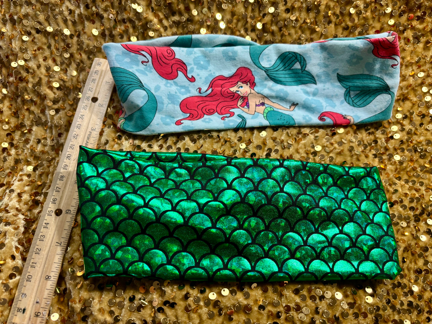 Ariel Inspired Mermaid Hair Bundle | 5-Piece Headwrap & Headband Set | Handmade & Ready to Ship