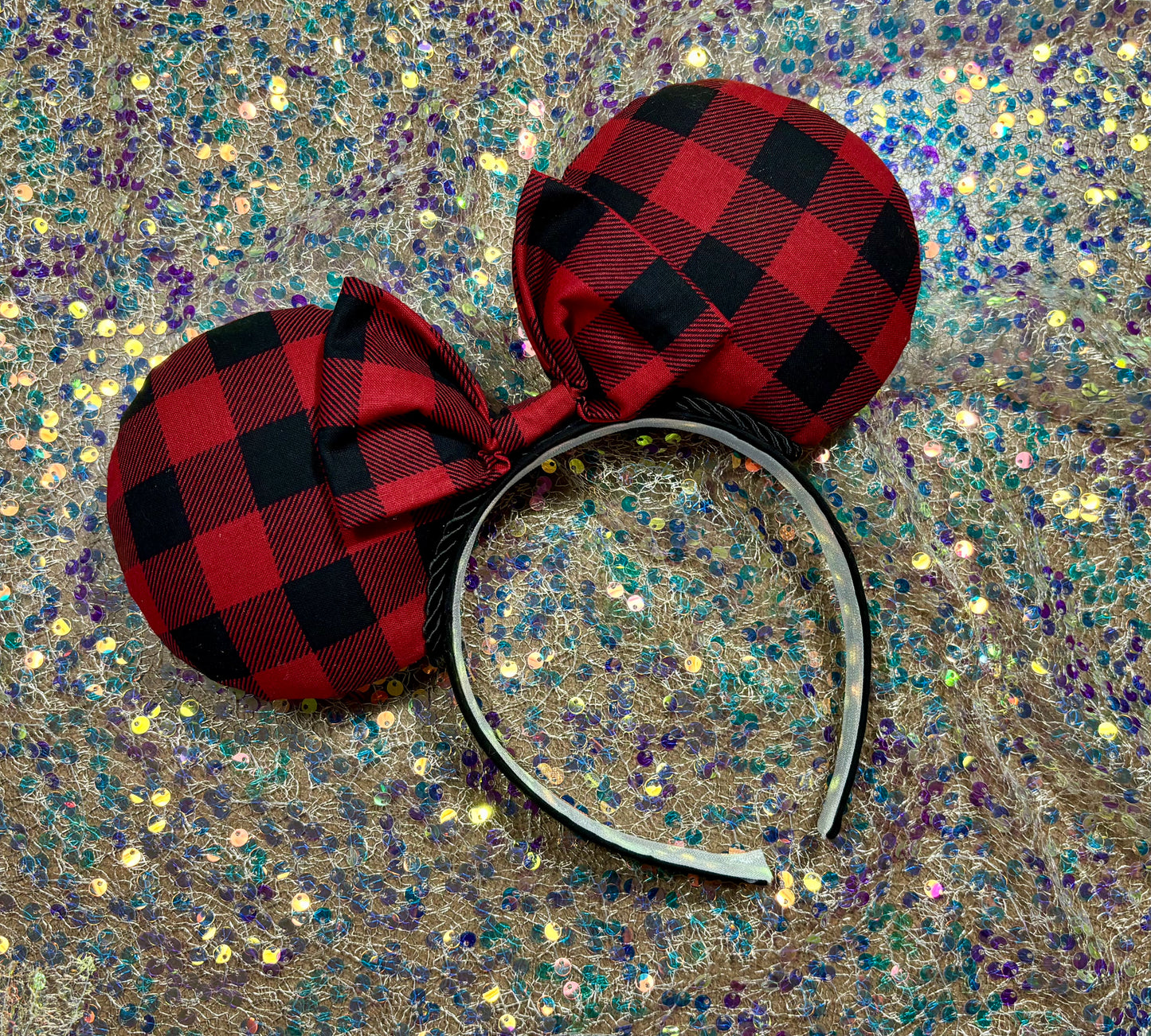 Buffalo Plaid Mouse Ears – Handmade Disney Headband