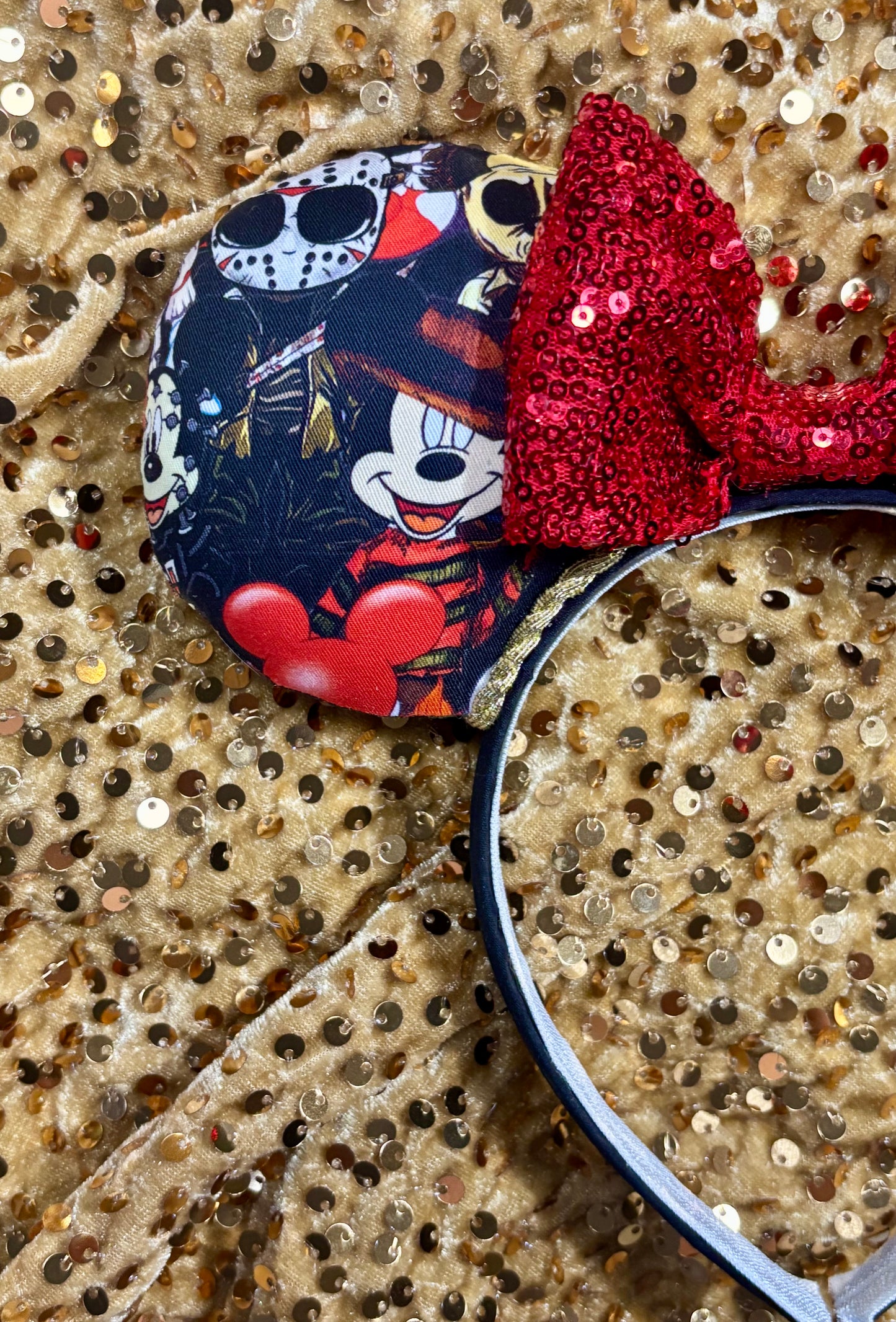 Horror Toons Mouse Ears - Halloween Villain Theme Park Headband