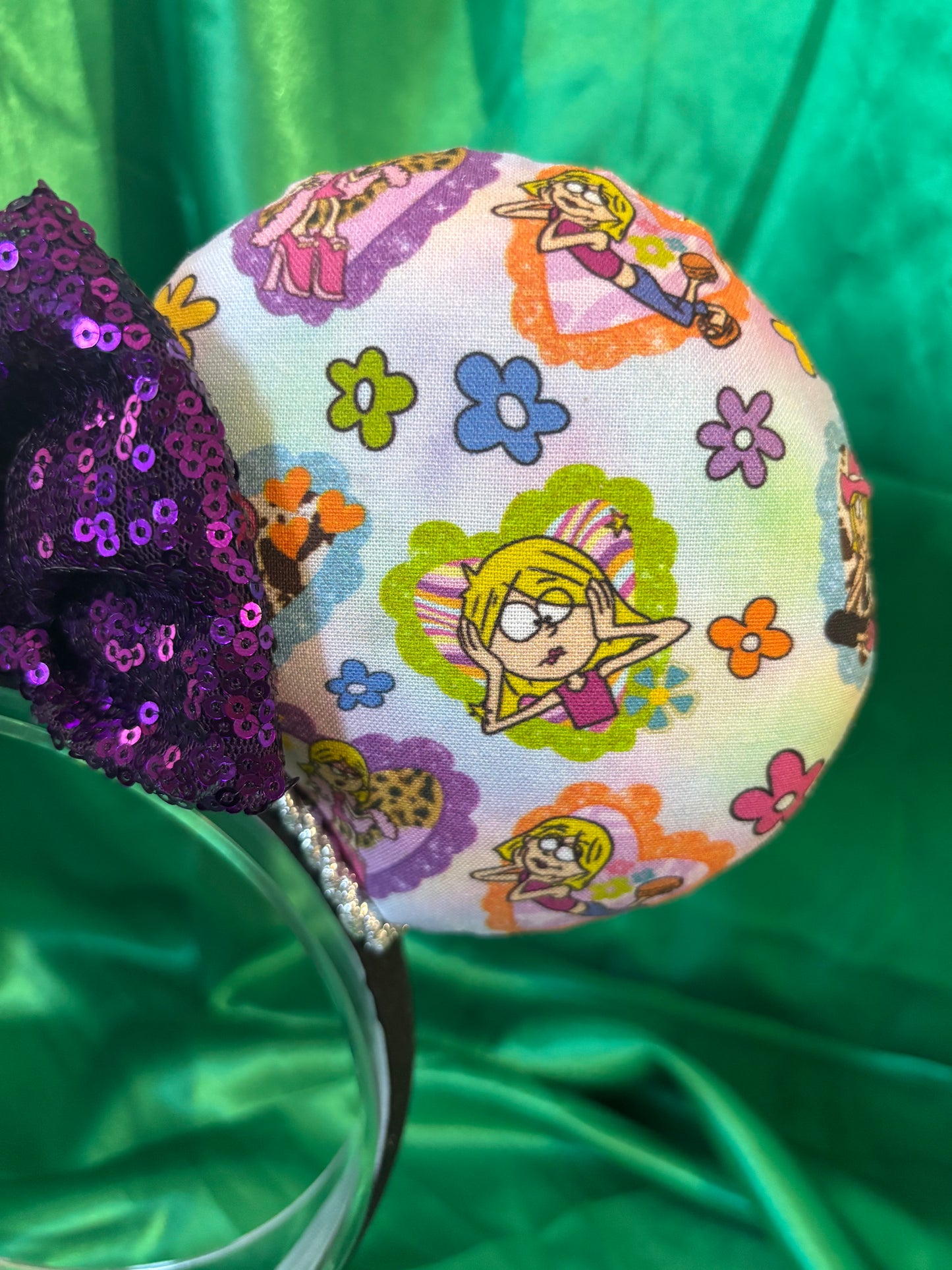 Lizzie McGuire Inspired Mouse Ears | Handmade Y2K Disney Headband with Sequin Bow