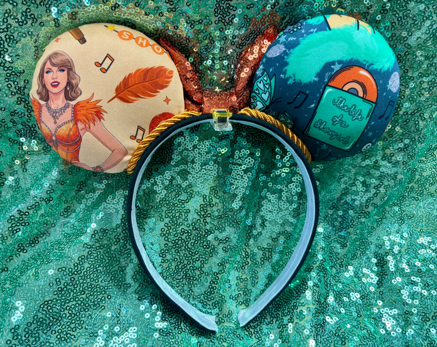 Wish List Mouse Ears | LOAS Inspired Orange Sequin Bow Theme Park Headband