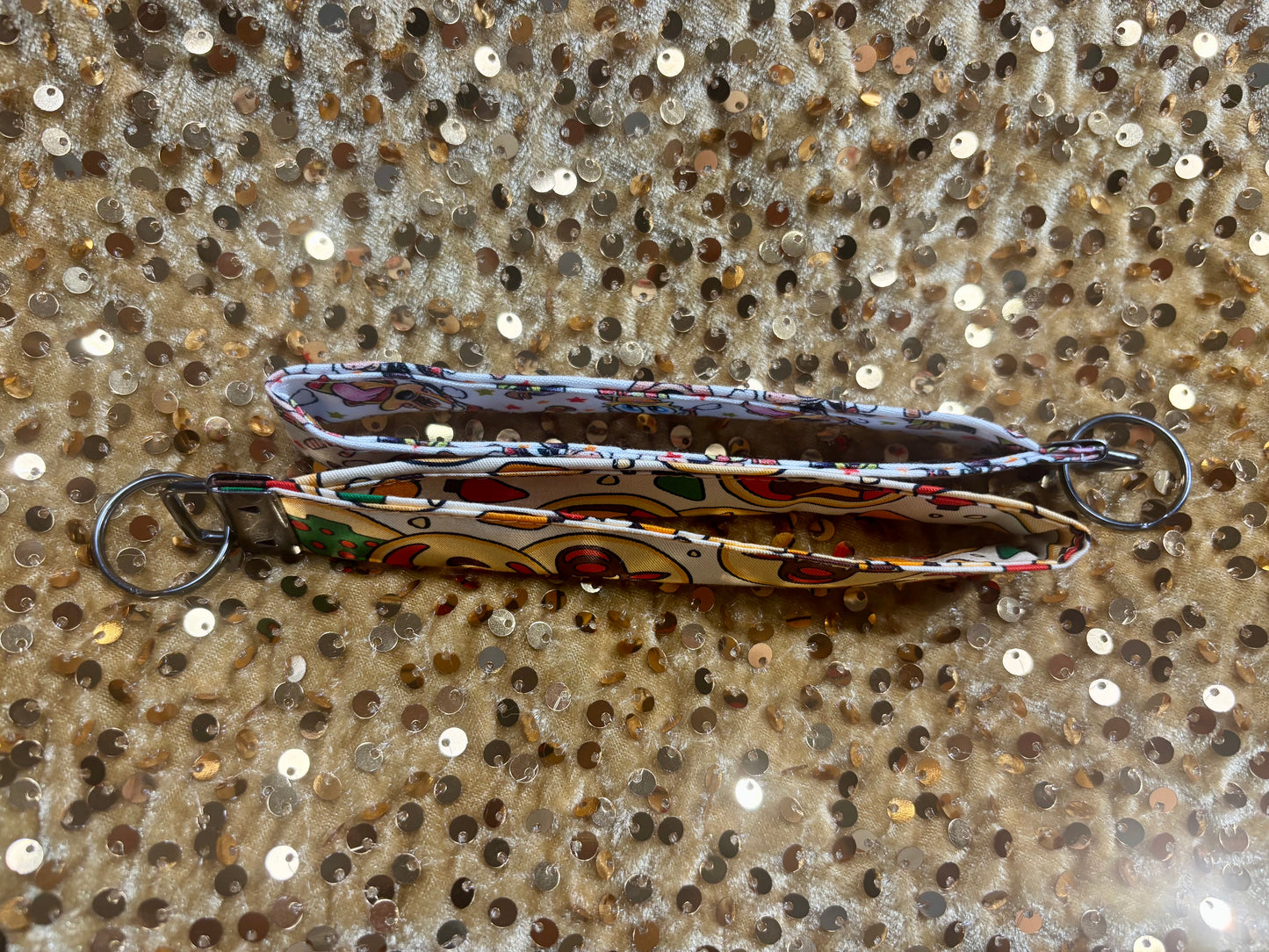 Two Keychain Wristlets in Christmas designs