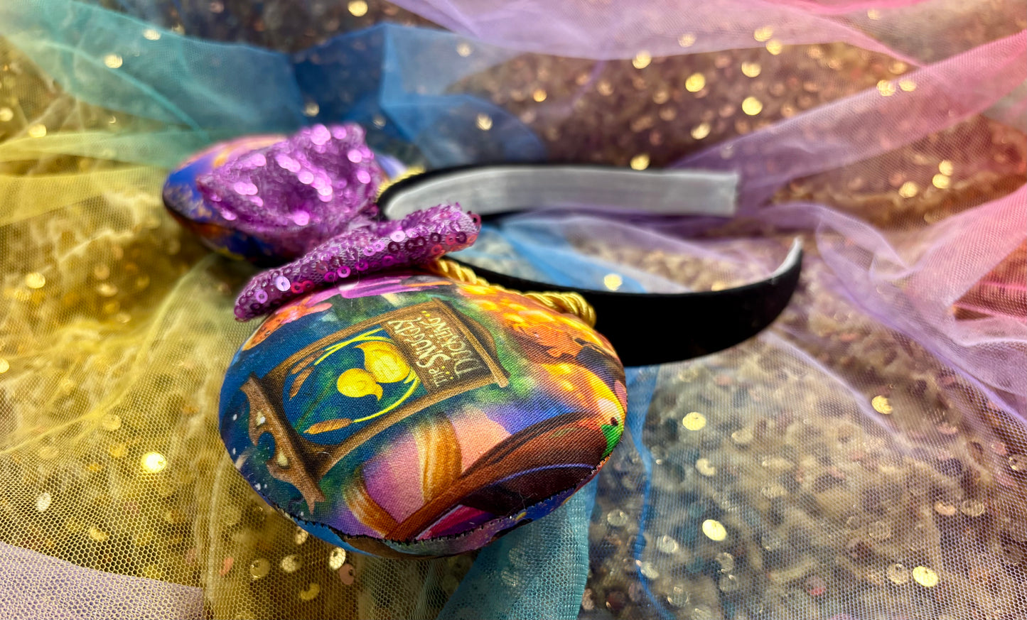 Tangled Inspired Mouse Ears - Rapunzel Purple Mickey Ears Headband