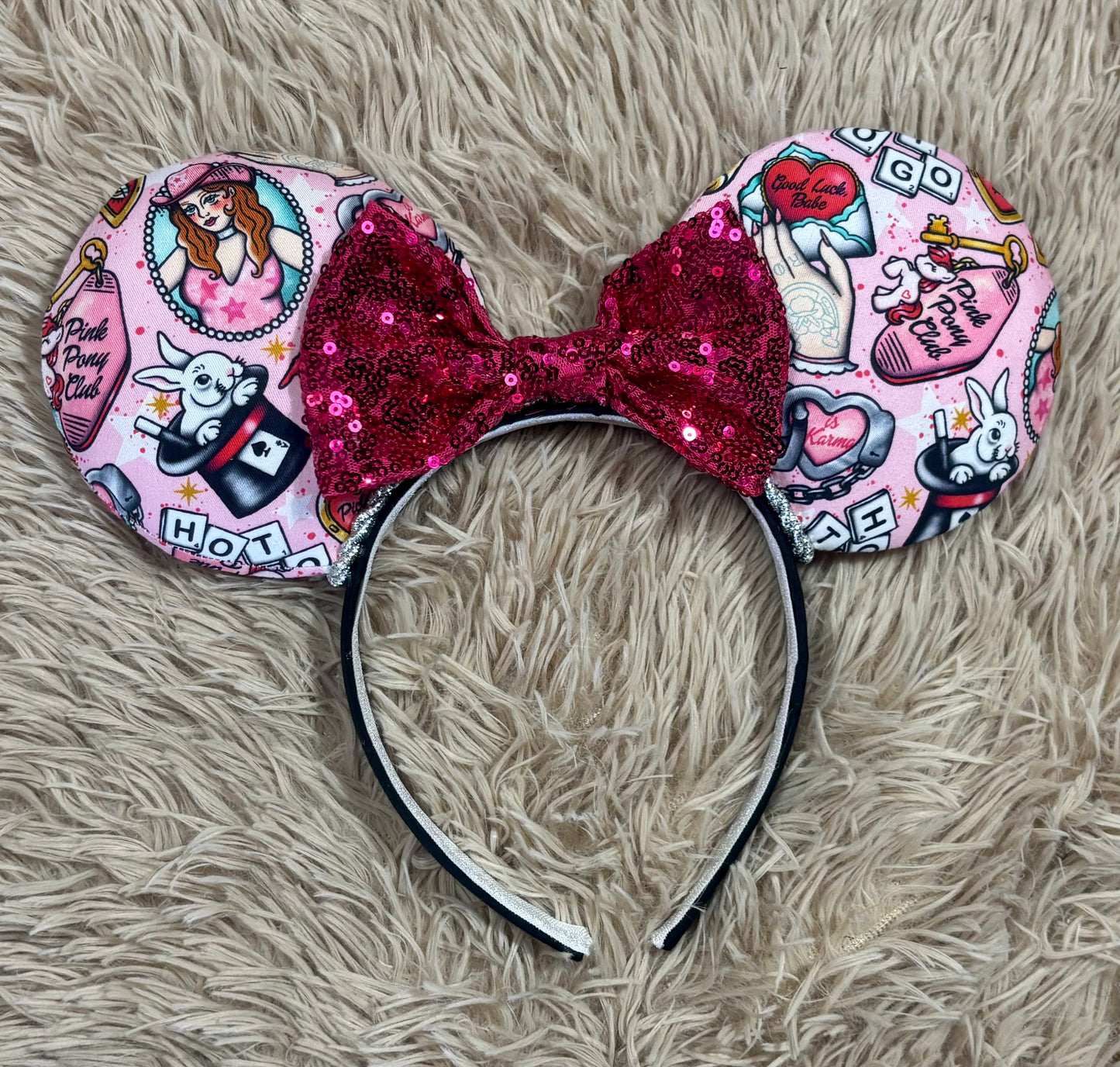Pink Pony Ear Headband