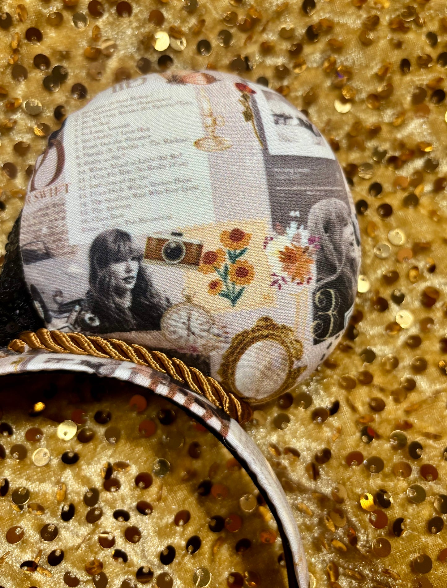 The Poet Mouse Ears - Taylor Inspired Headband with Sequin Bow