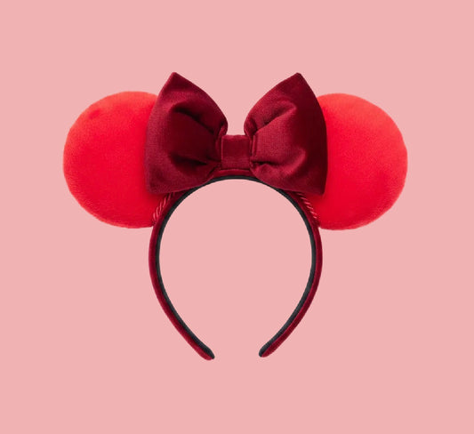 Red Plush Ear Headband