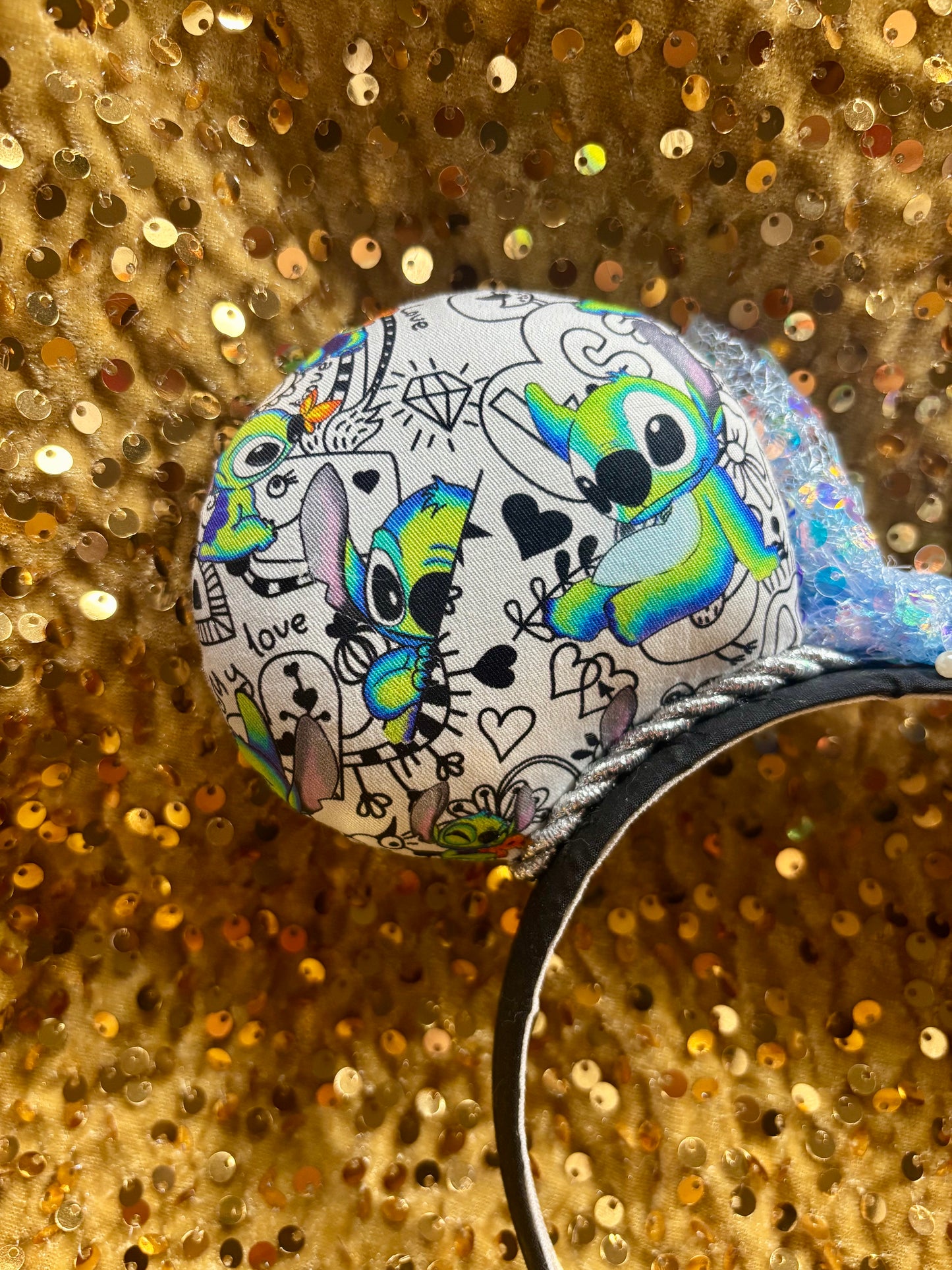 Neon Stitch Mouse Ears – Handmade Disney-Inspired Headband