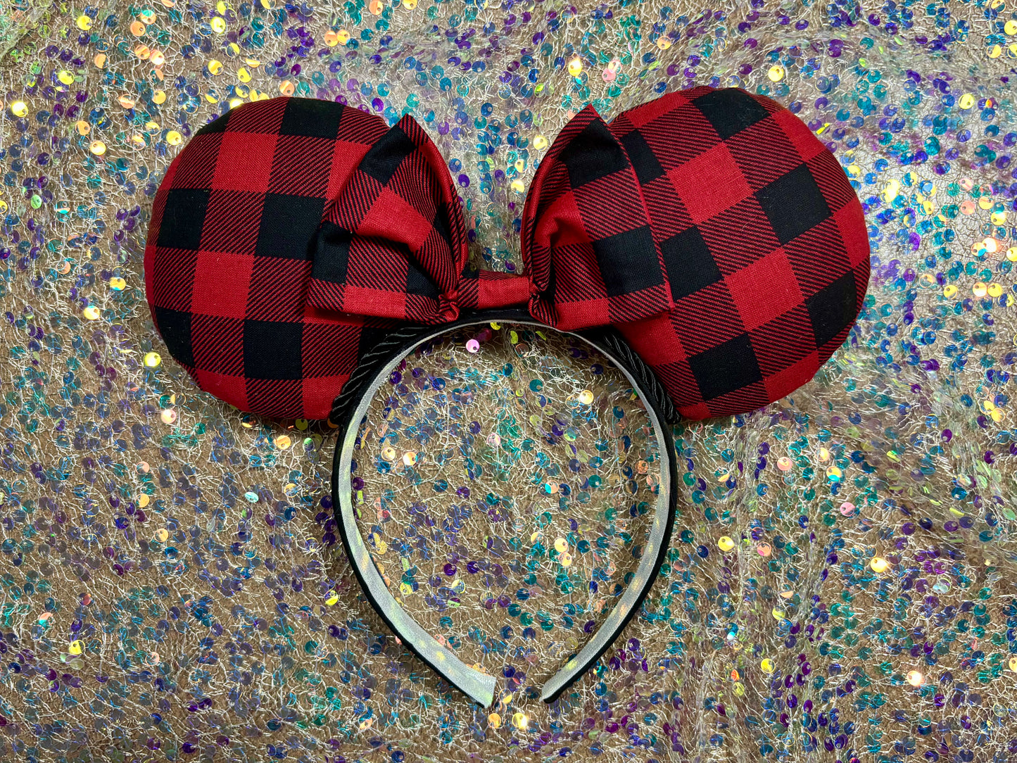 Buffalo Plaid Mouse Ears – Handmade Disney Headband