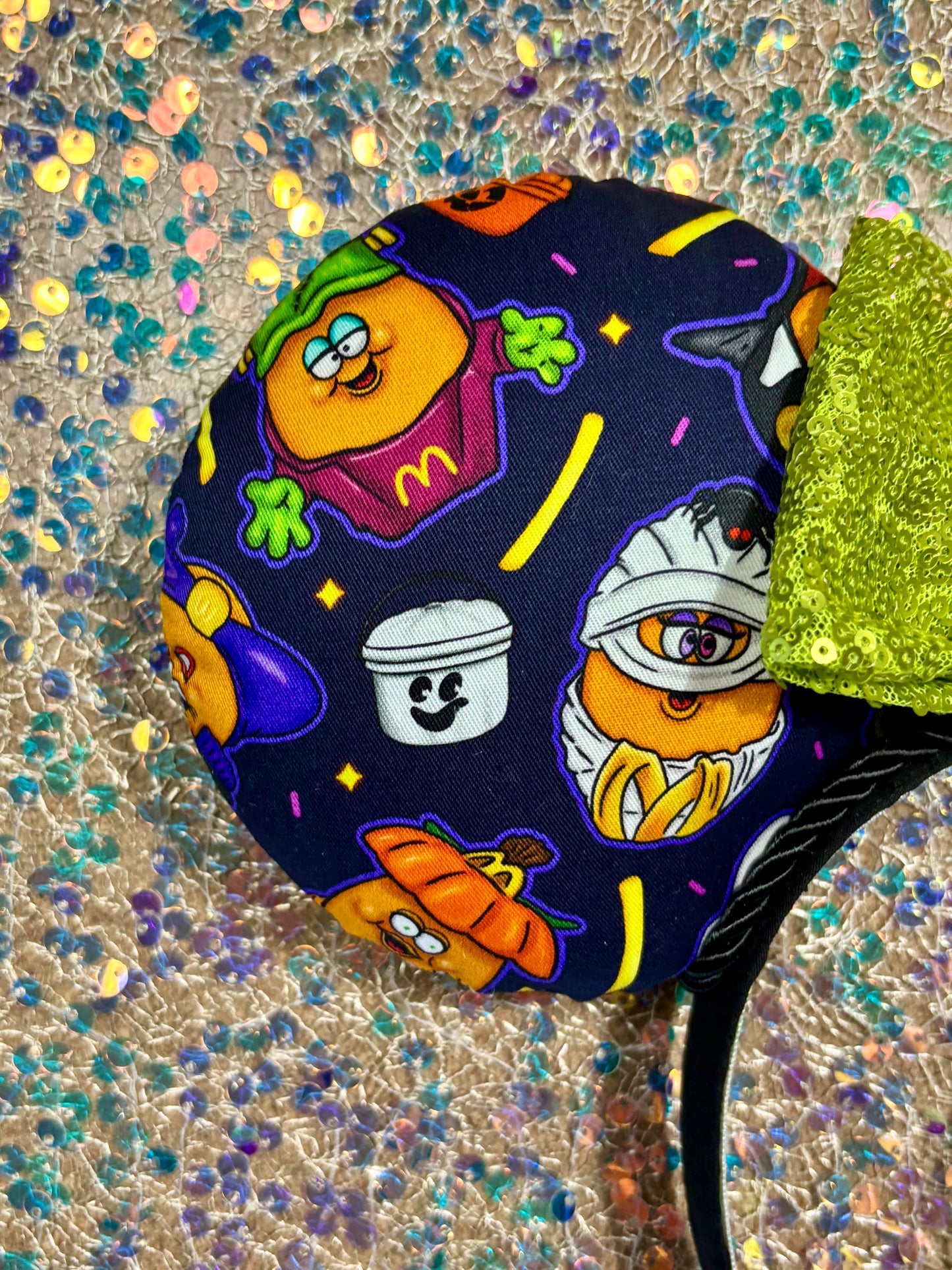 Spooky Nuggies Mouse Ears – Halloween Chicken Nugget Inspired Handmade Disney Headband