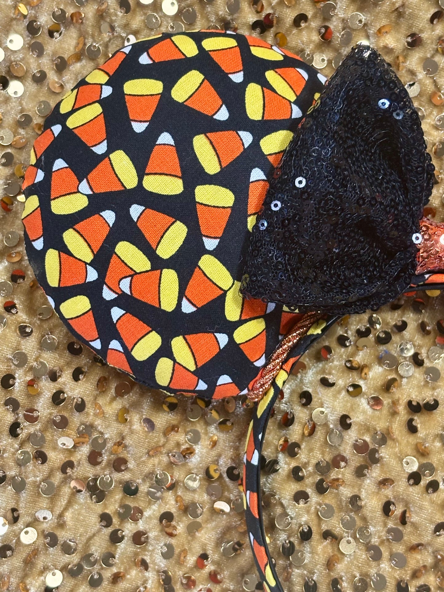 Candy Corn Mouse Ears - Halloween Mickey Ear Headband for Disney Park Days