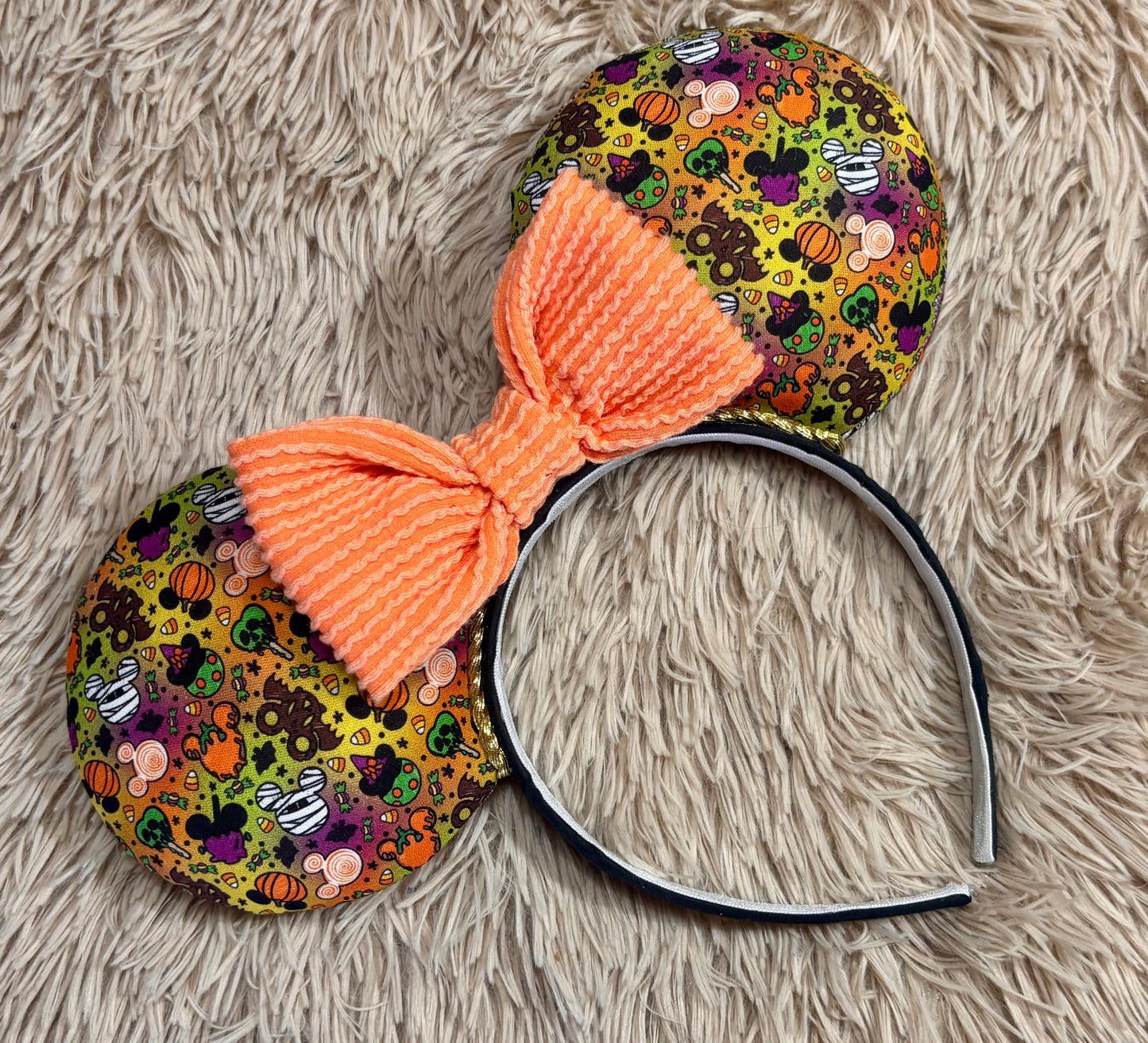 Halloween Treats Ear Headband | Handmade Spooky-Cute Hair Accessory