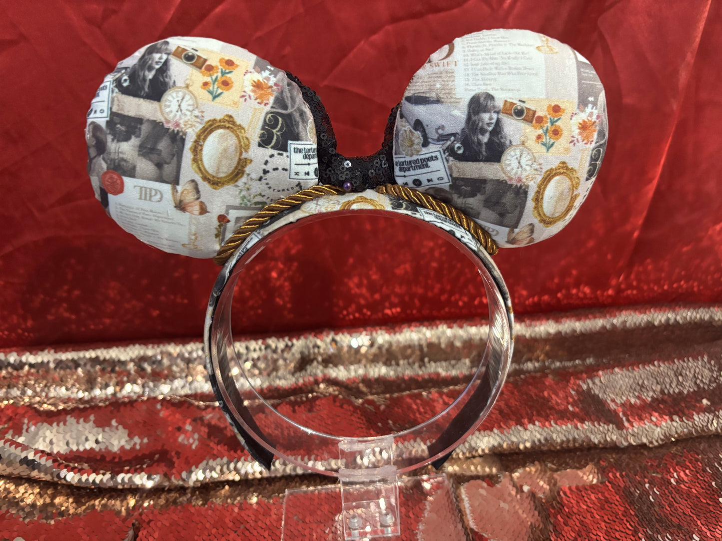 The Poet Mouse Ears - Taylor Inspired Headband with Sequin Bow