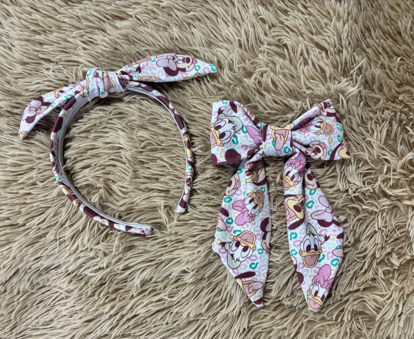Leopard Pals Bow and Twisted Headband Bundle