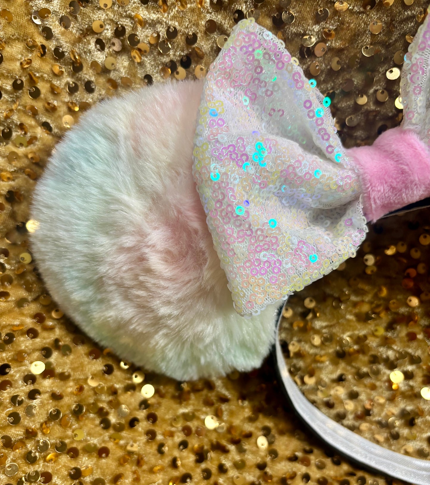 Soft Rainbow Iridescent Mouse Ears