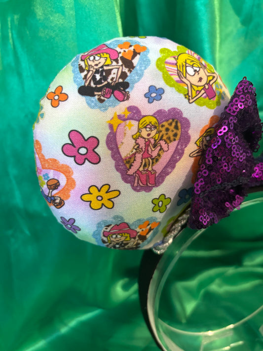 Lizzie McGuire Inspired Mouse Ears | Handmade Y2K Disney Headband with Sequin Bow