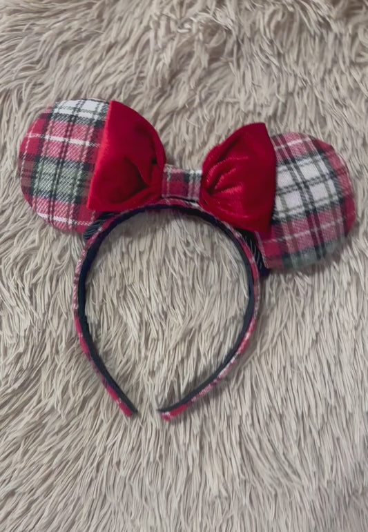 Wrapped in Red Plaid Ears
