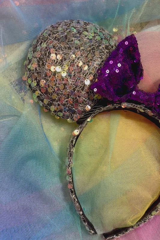 Galaxy Sequin Mouse Ears - Cosmic Sparkle Mickey Ears Headband