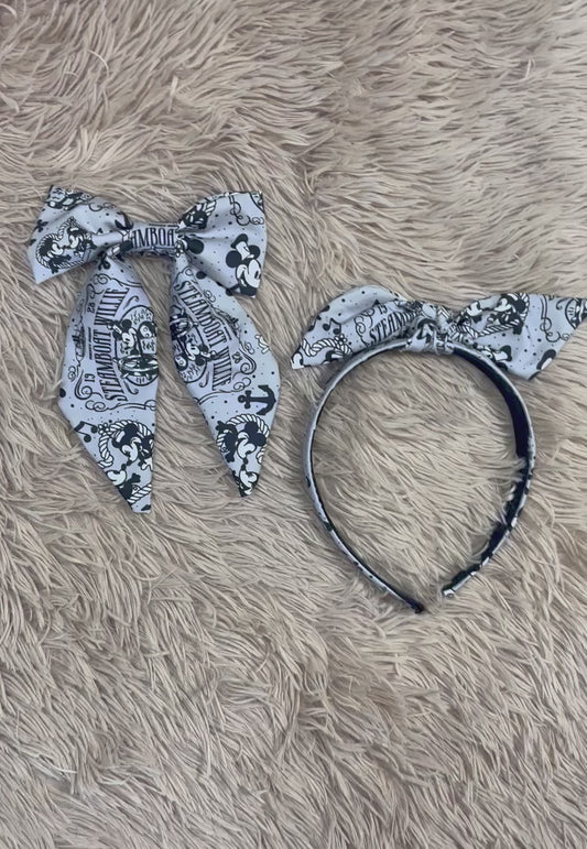 Classic Willie Bow and Headband Bundle