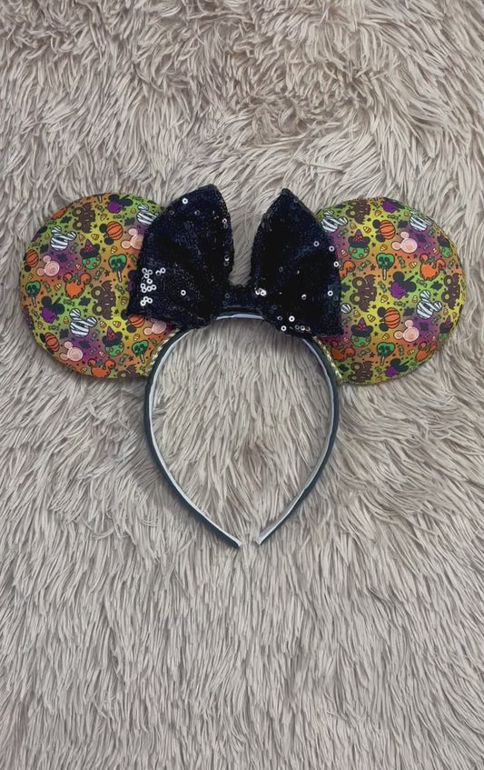 Halloween Treats Ear Headband | Handmade Spooky-Cute Hair Accessory